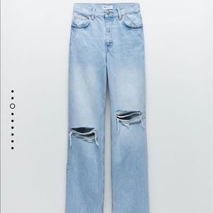 ZARA WIDE LEG HI RISE JEANS